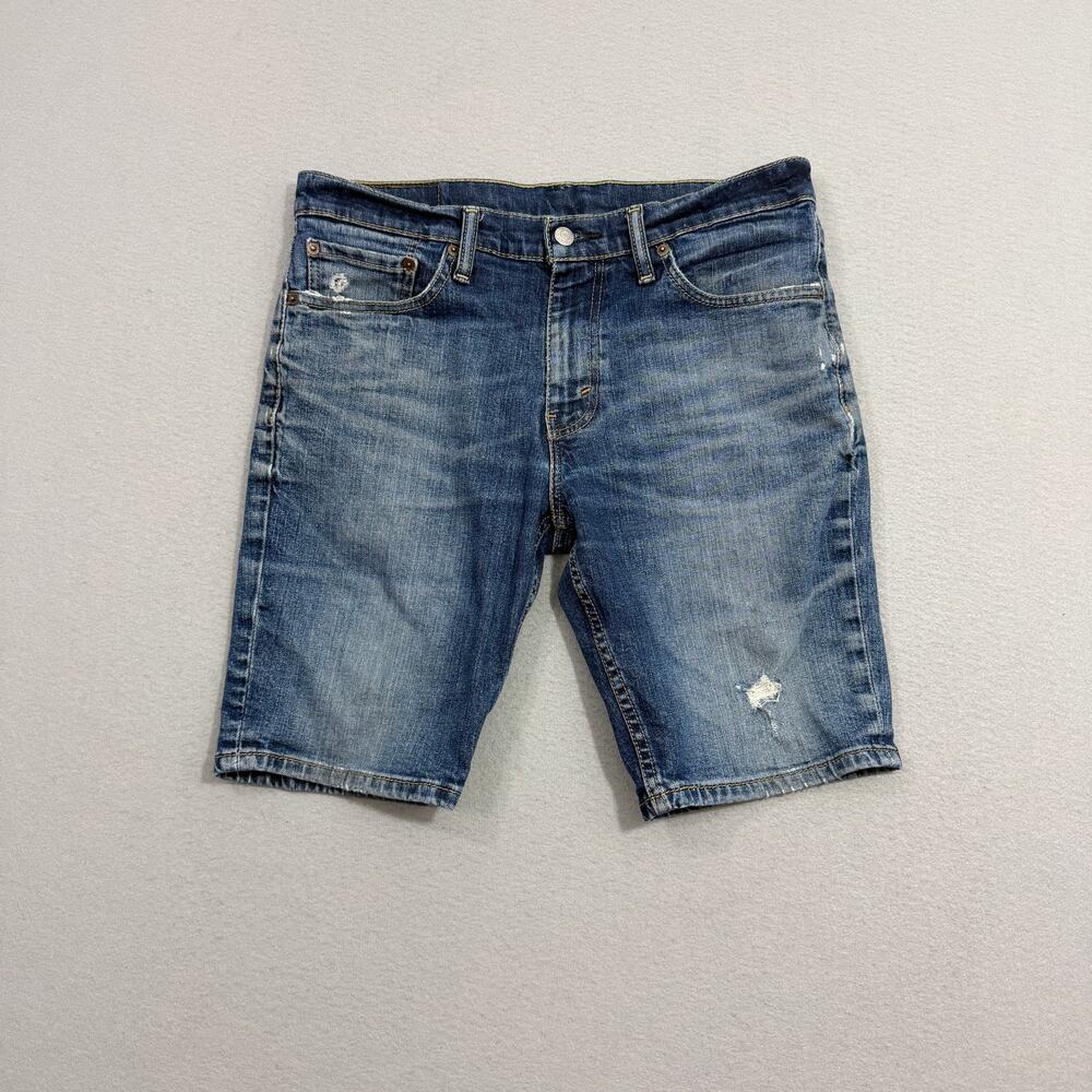 Levi's Light Blue Distressed Denim Men’s Flat Front Shorts